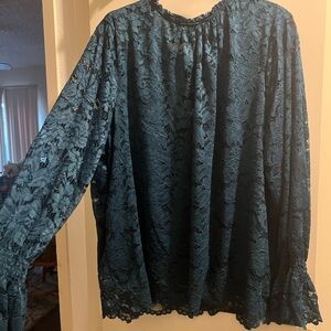 Green lace top 3x perfect for holidays and News Year Eve